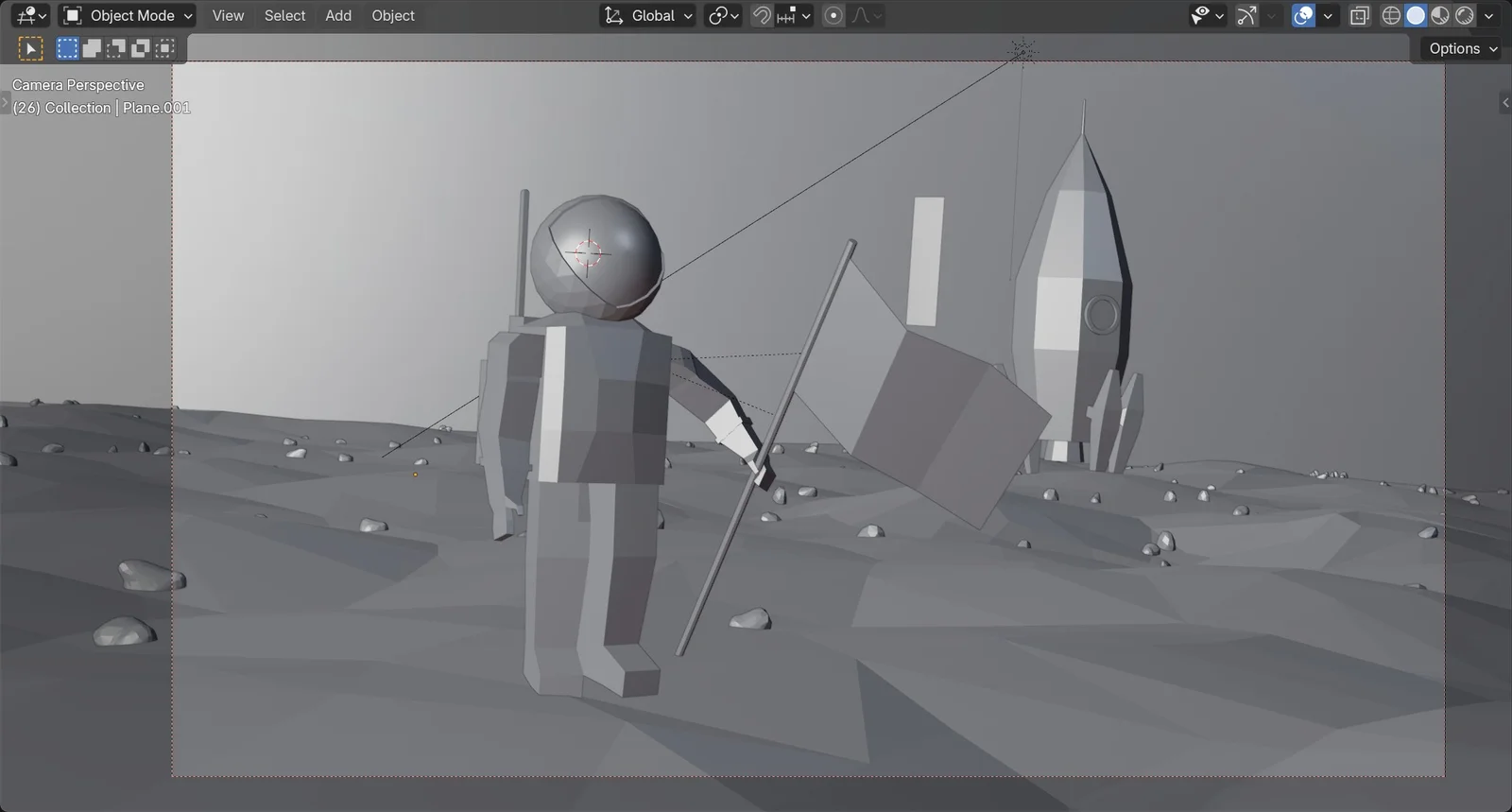 Low Poly Astronaut On The Moon screenshot 2