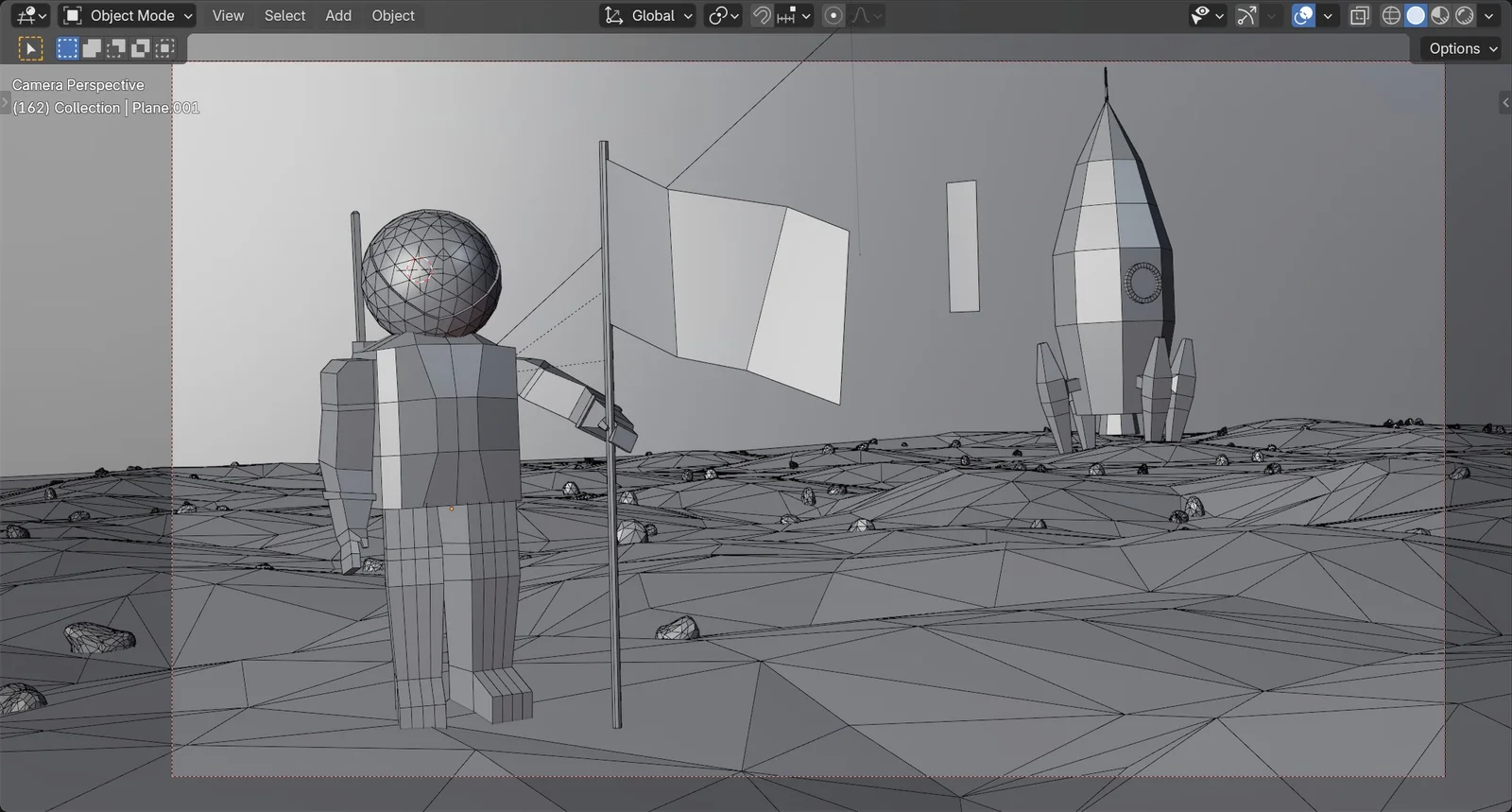 Low Poly Astronaut On The Moon screenshot 3