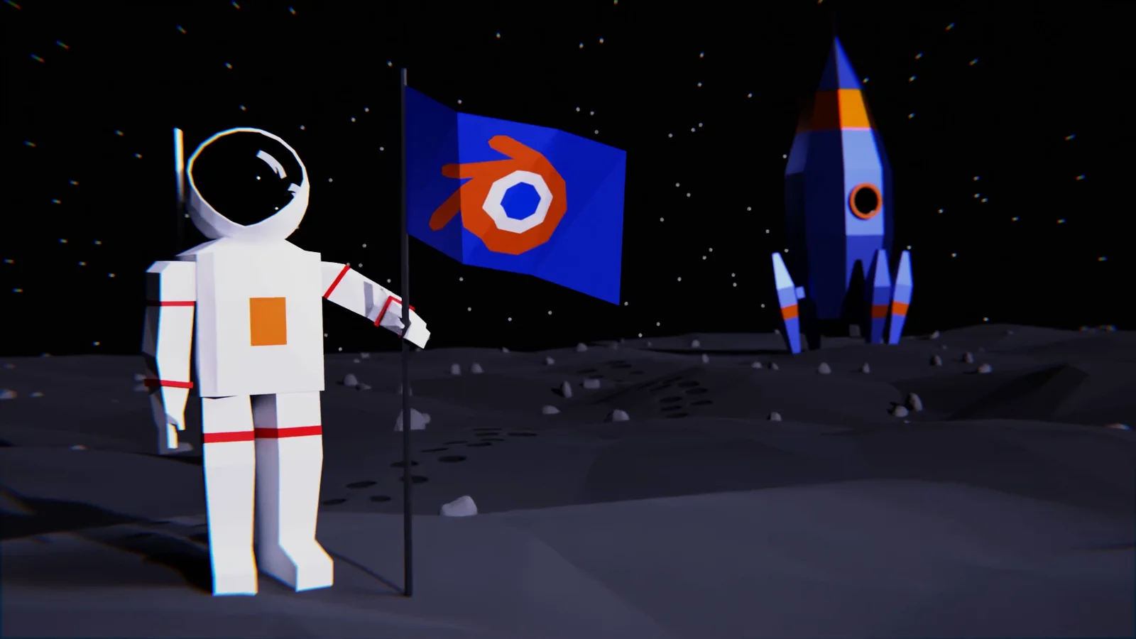 Low Poly Astronaut On The Moon screenshot 4