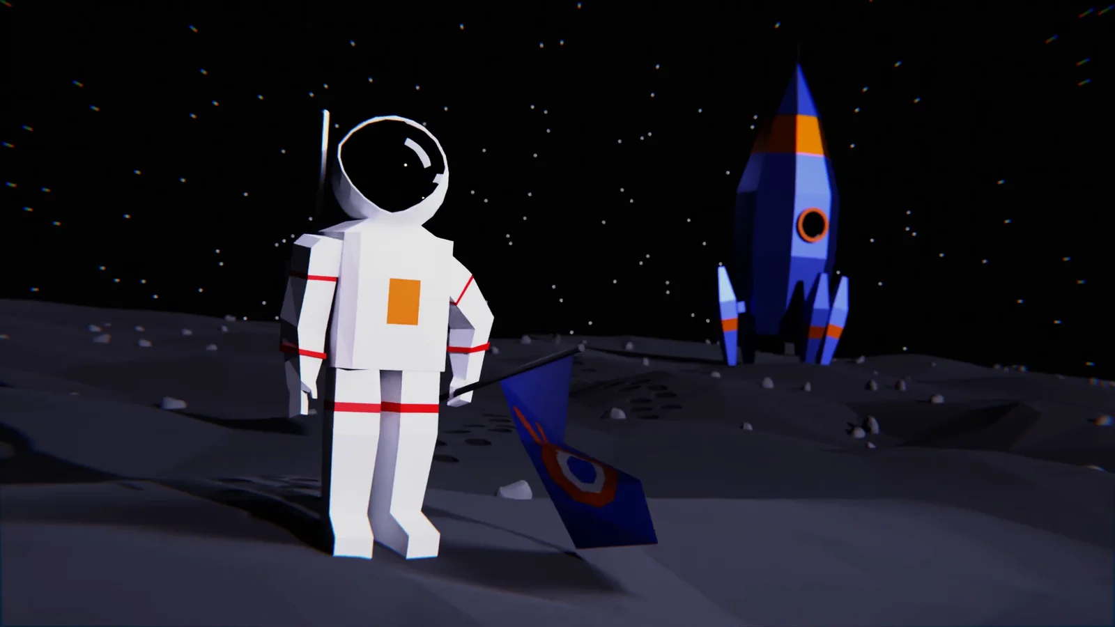 Low Poly Astronaut On The Moon screenshot 6