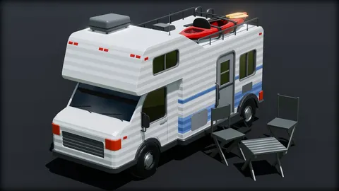 Low Poly Campervan - Blender 3d models