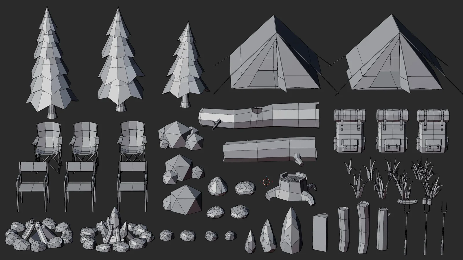Low Poly Camping Assets screenshot 5