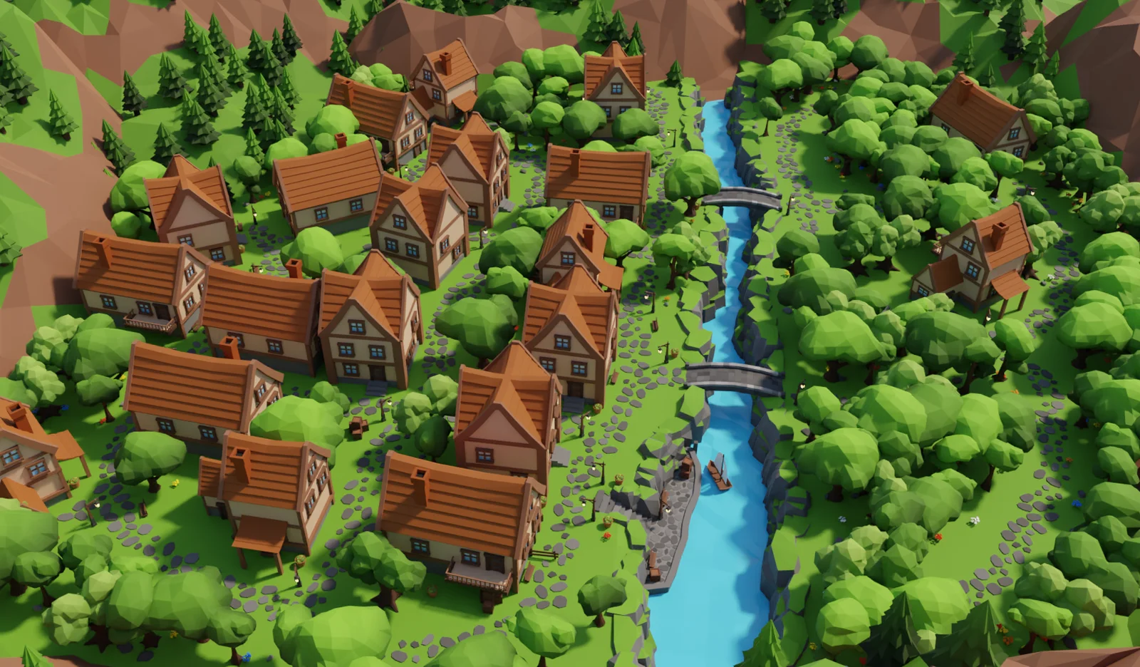 Low Poly Fantasy Village screenshot 2