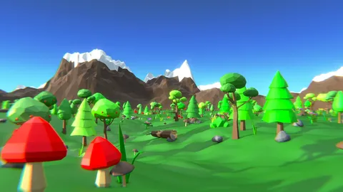 Low Poly Forest - Blender scenes