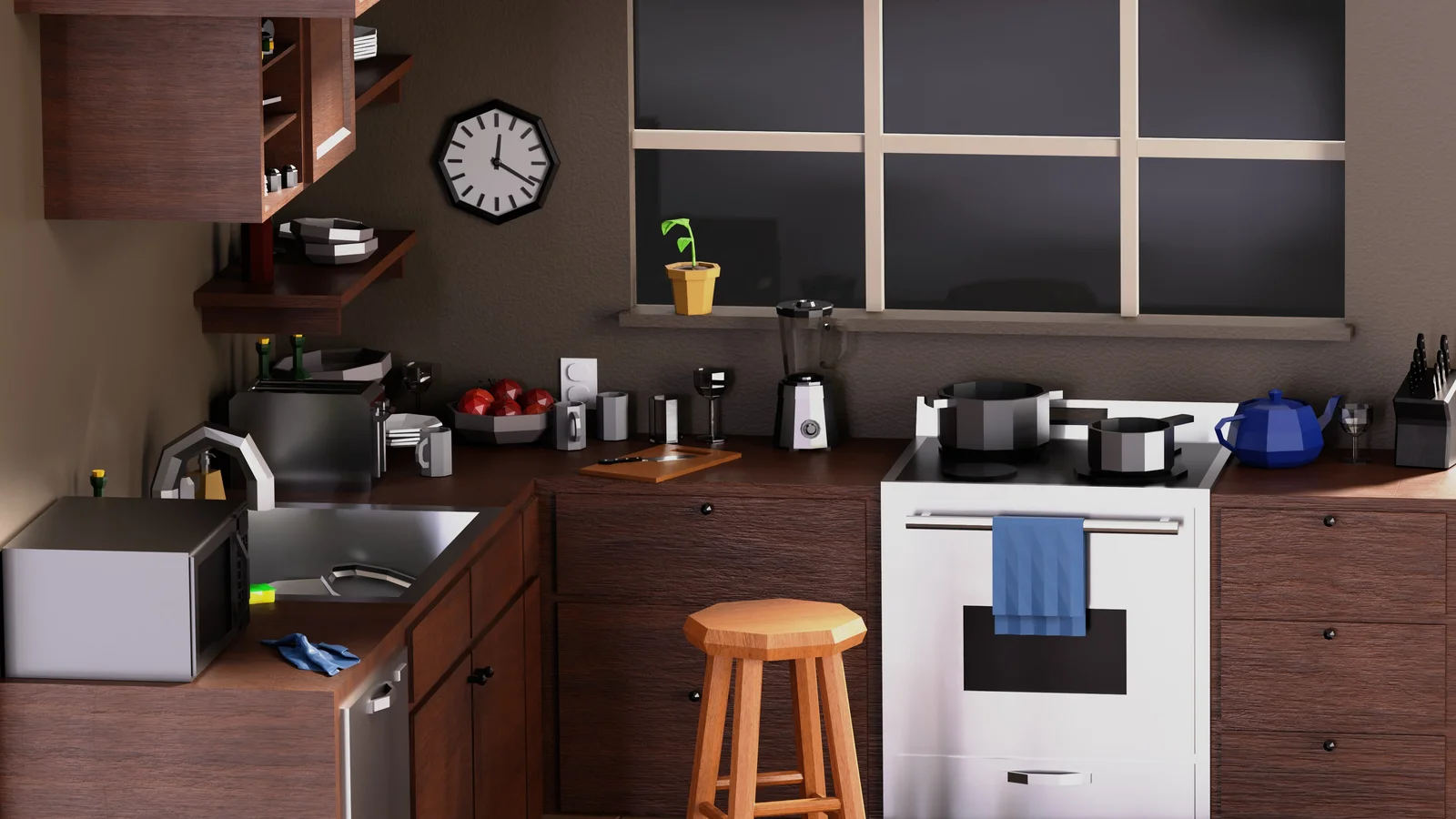 Low Poly Isometric Kitchen screenshot 2