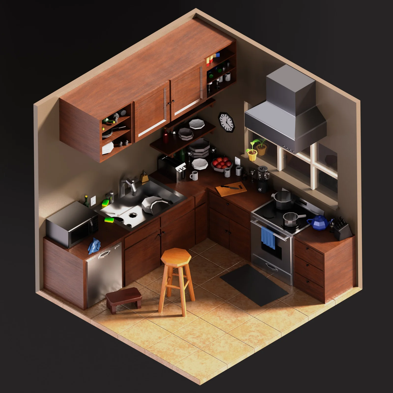 Low Poly Isometric Kitchen screenshot 4