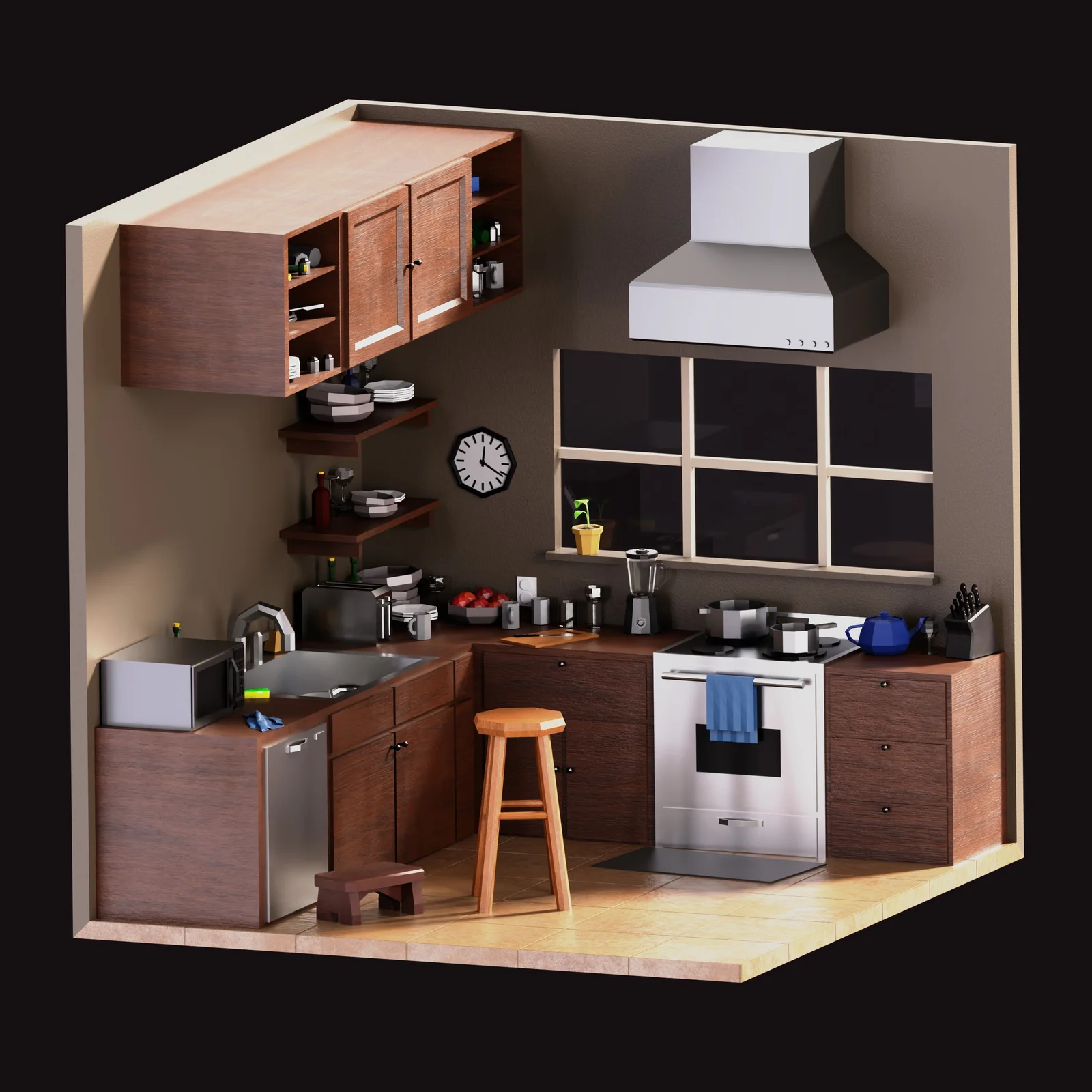 Low Poly Isometric Kitchen screenshot 5