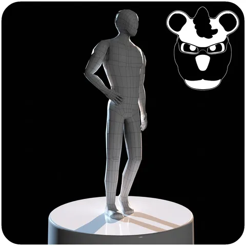 Low-Poly Male Base Mesh - Blender 3d models