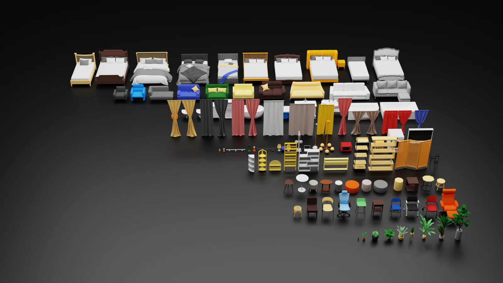 Low Poly Interior Models Bundle screenshot 4