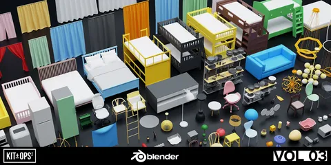 Low Poly Models Vol 03 - Blender 3d models