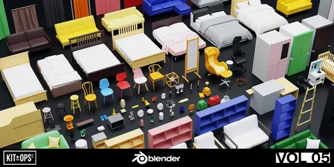 Low Poly Models Vol 05 - Blender 3d models