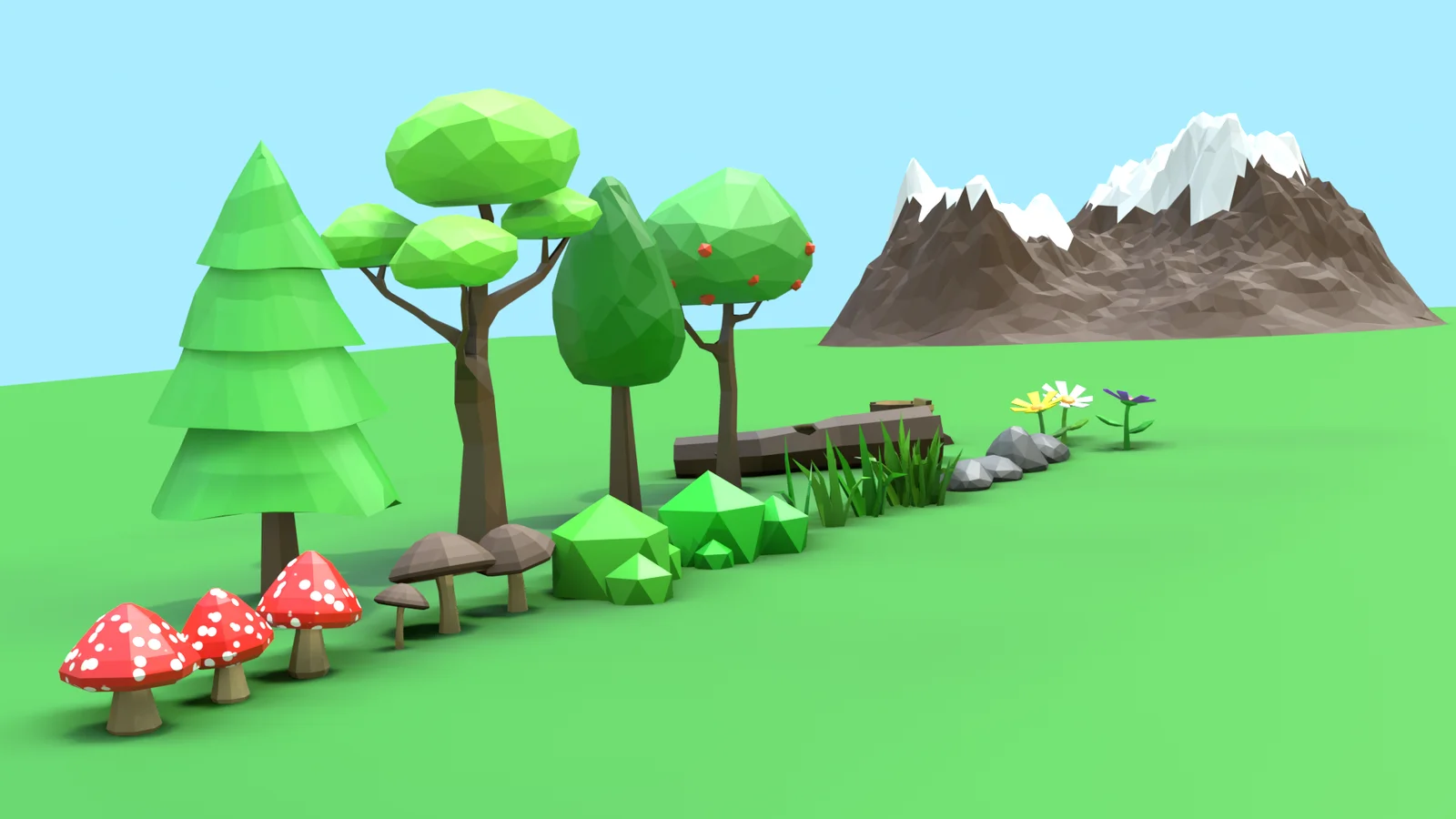 Low Poly Nature Assets screenshot 2