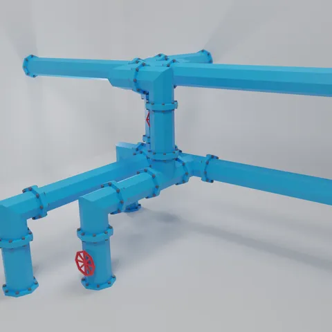 Low Poly Pipe Pack - Blender 3d models