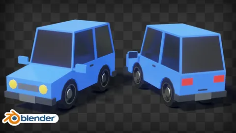 Low Poly Stylized Car - Blender 3d models