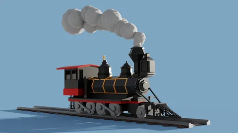 Low Poly Train - Blender 3d models