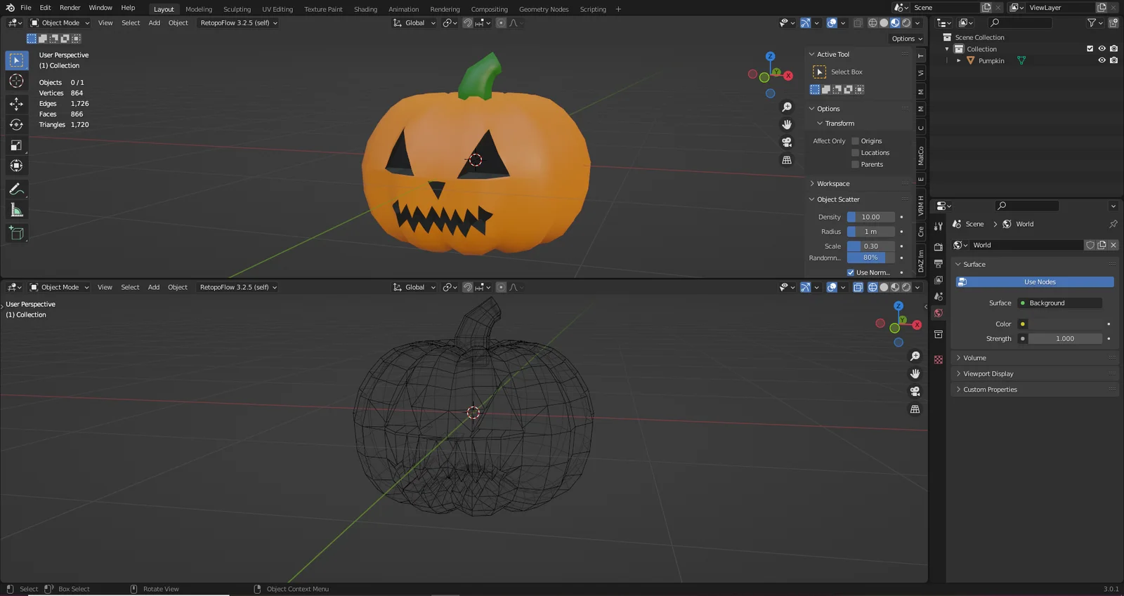 Lowpoly Spider and Pumpkin screenshot 2