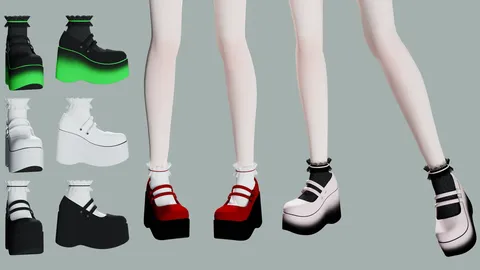 Lucy Platform Shoes - Blender 3d models