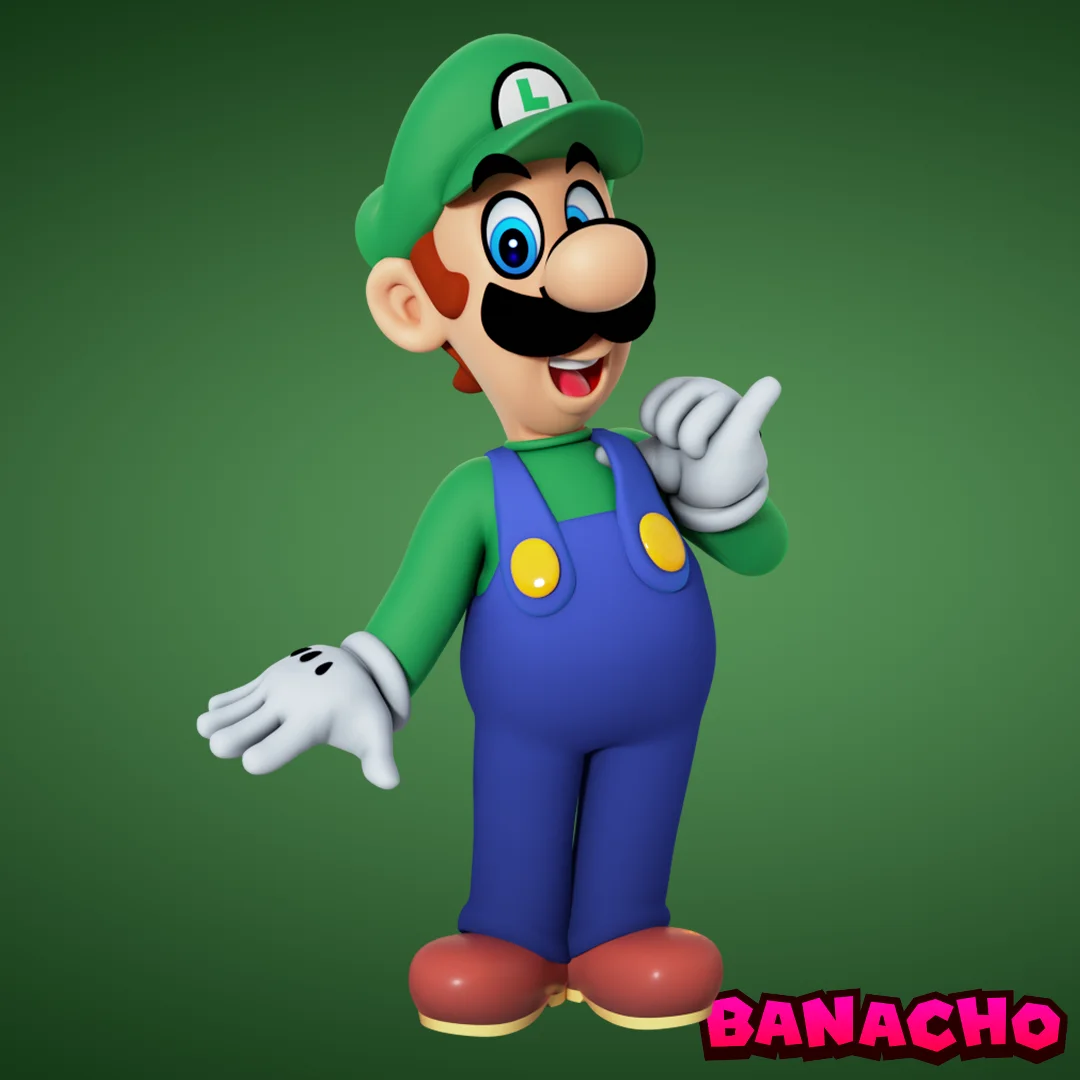 Luigi Model (90s Artwork Style) screenshot 2