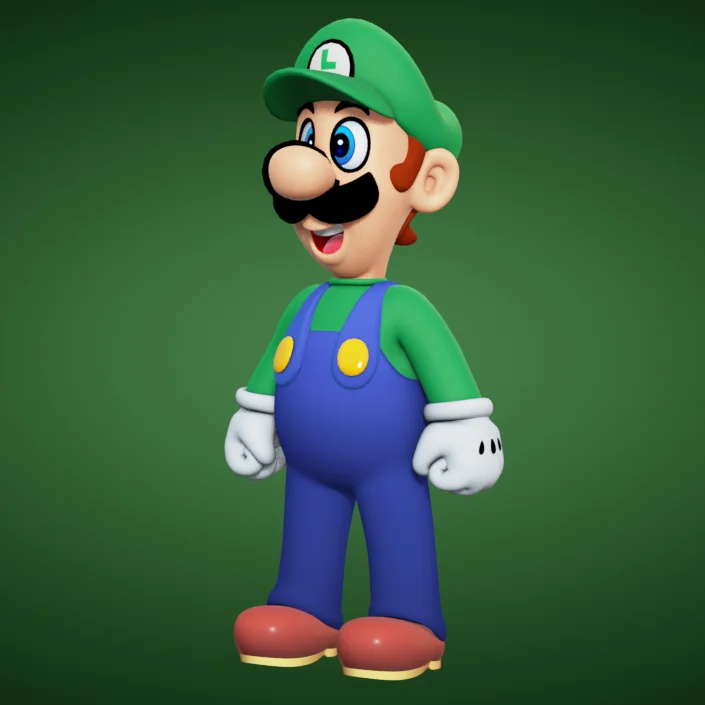 Luigi Model (90s Artwork Style) screenshot 4