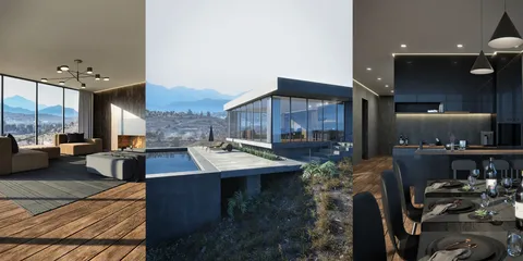 Luxurious Mountain House - Blender scenes