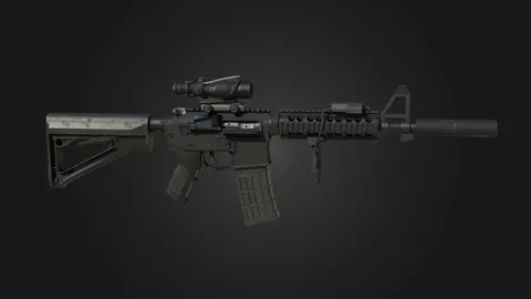 M4A1 Assault Rifle - Blender 3d models