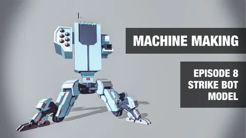 Strike Bot Model and Rig - Blender 3d models