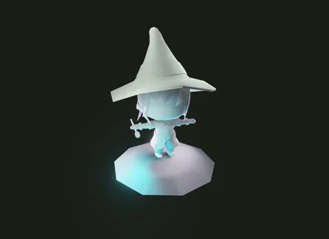 Mage Chibi Rigged Base Mesh - Blender 3d models