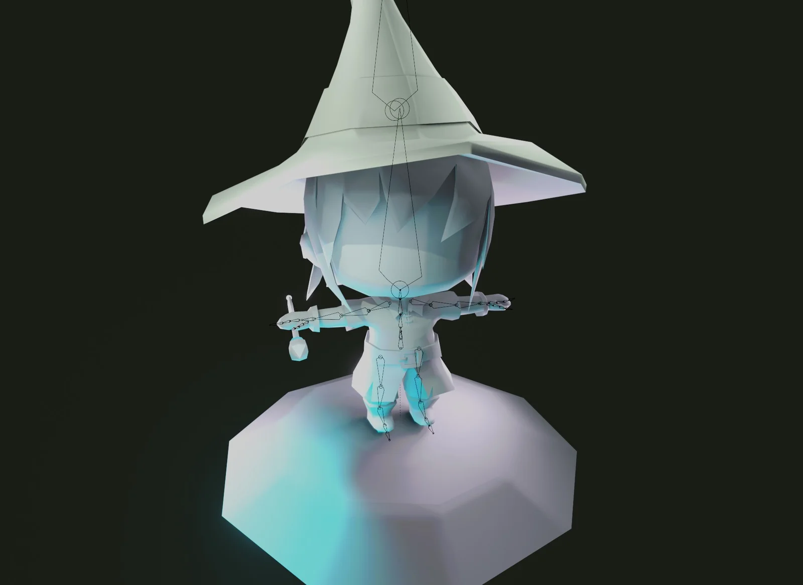 Mage Chibi Rigged Base Mesh screenshot 2