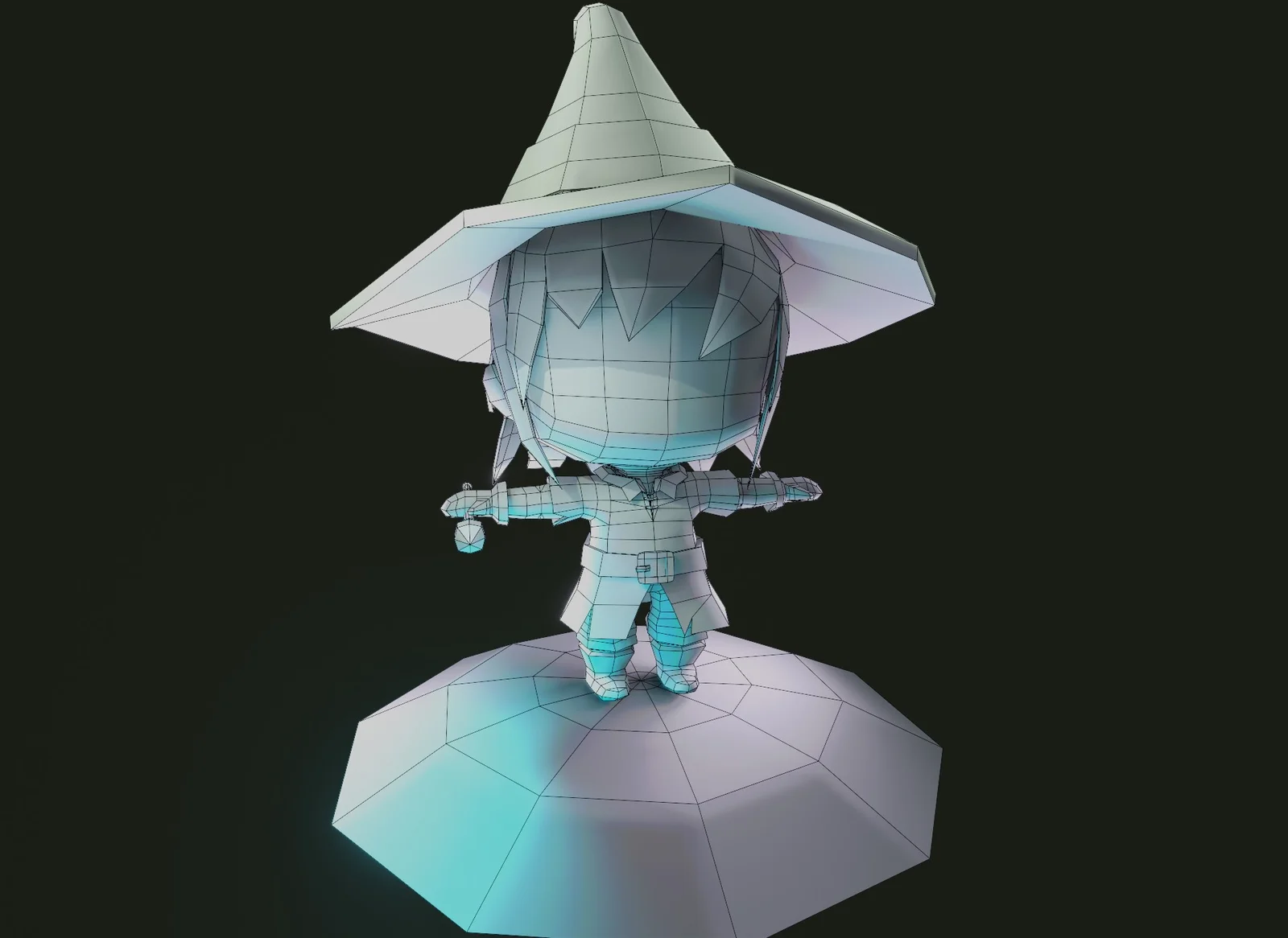 Mage Chibi Rigged Base Mesh screenshot 3