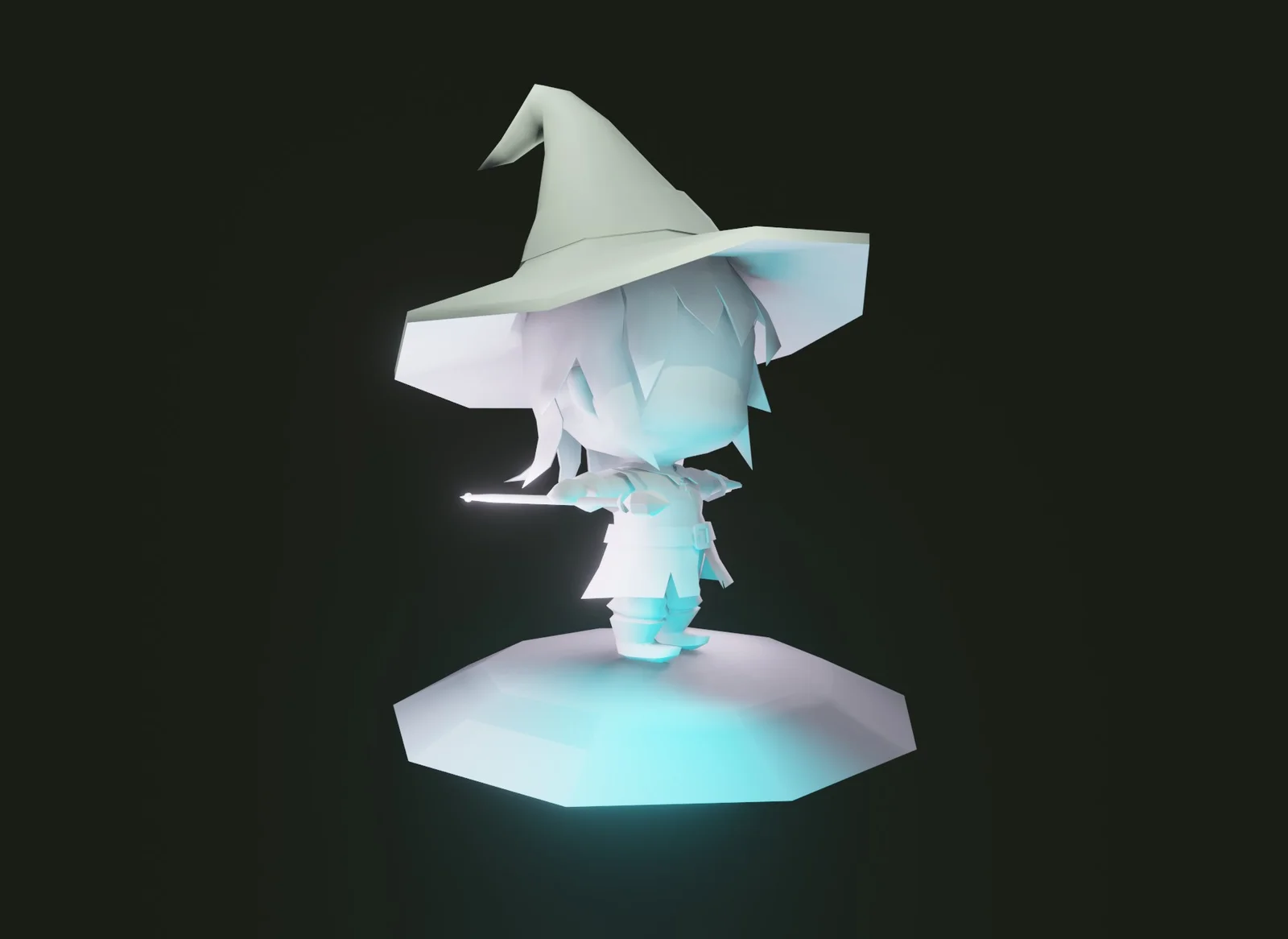 Mage Chibi Rigged Base Mesh screenshot 5
