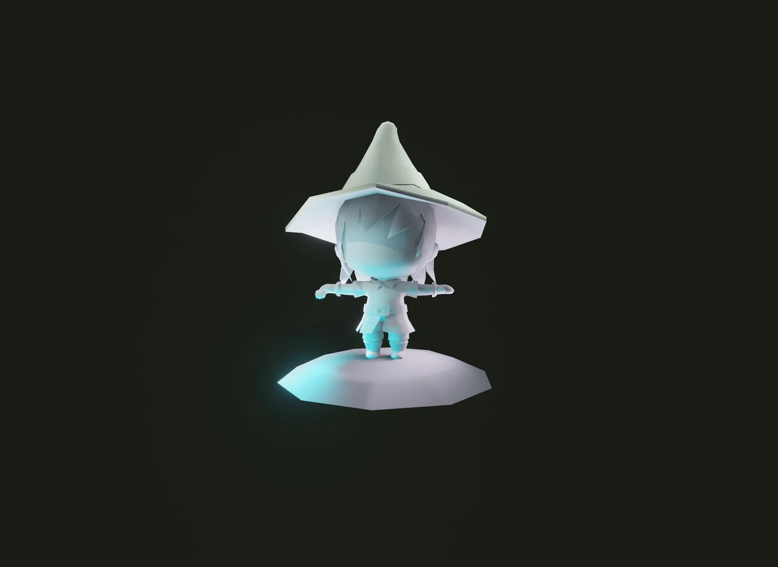 Mage Chibi Rigged Base Mesh screenshot 6