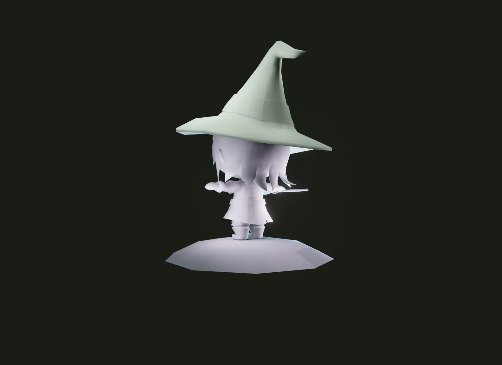 Mage Chibi Rigged Base Mesh screenshot 7