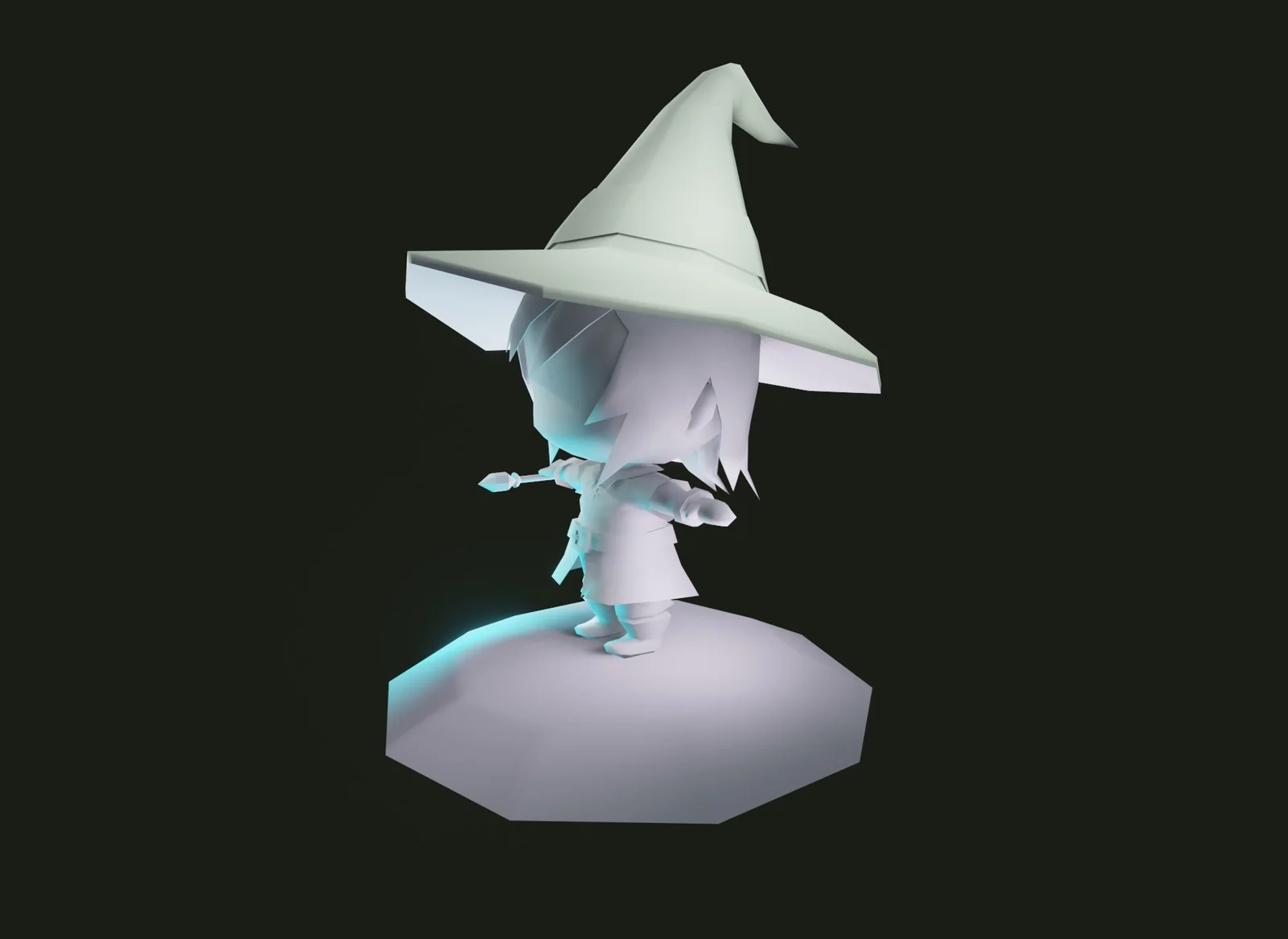 Mage Chibi Rigged Base Mesh screenshot 8