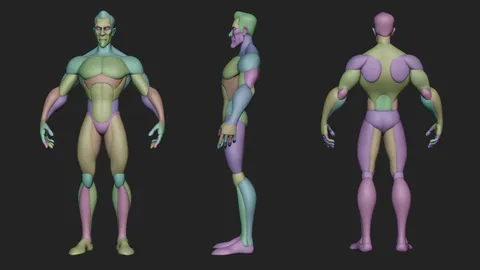 Magneto Character Blockout - Blender 3d models