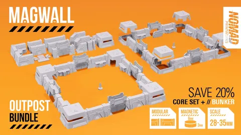 MagWall 2.0 Outpost Bundle - Blender 3d models