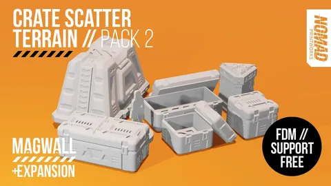 MagWall Crate Scatter Terrain 2 - Blender 3d models