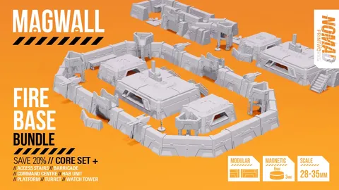 MagWall Firebase Bundle - Blender 3d models