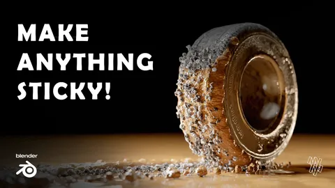 Sticky Objects Simulation - Blender geometry nodes