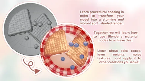 Make a Waffle Breakfast - Blender tutorials & courses
