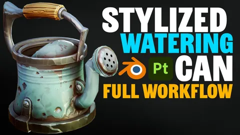 Stylized Watering Can Workflow - Blender tutorials & courses