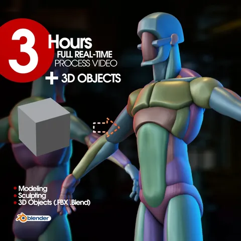 Male Character Blockout - Blender tutorials & courses