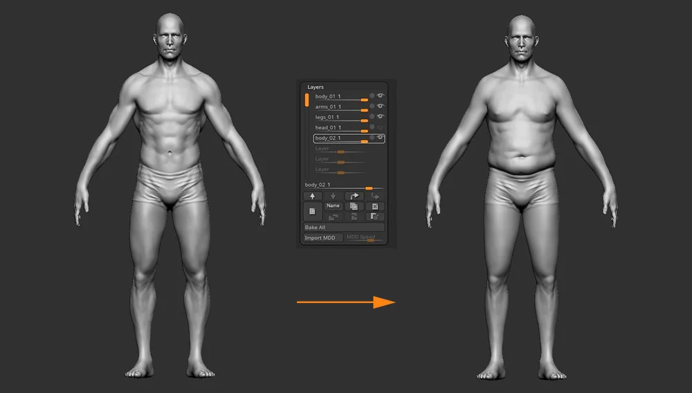 Male Body Basemesh screenshot 2