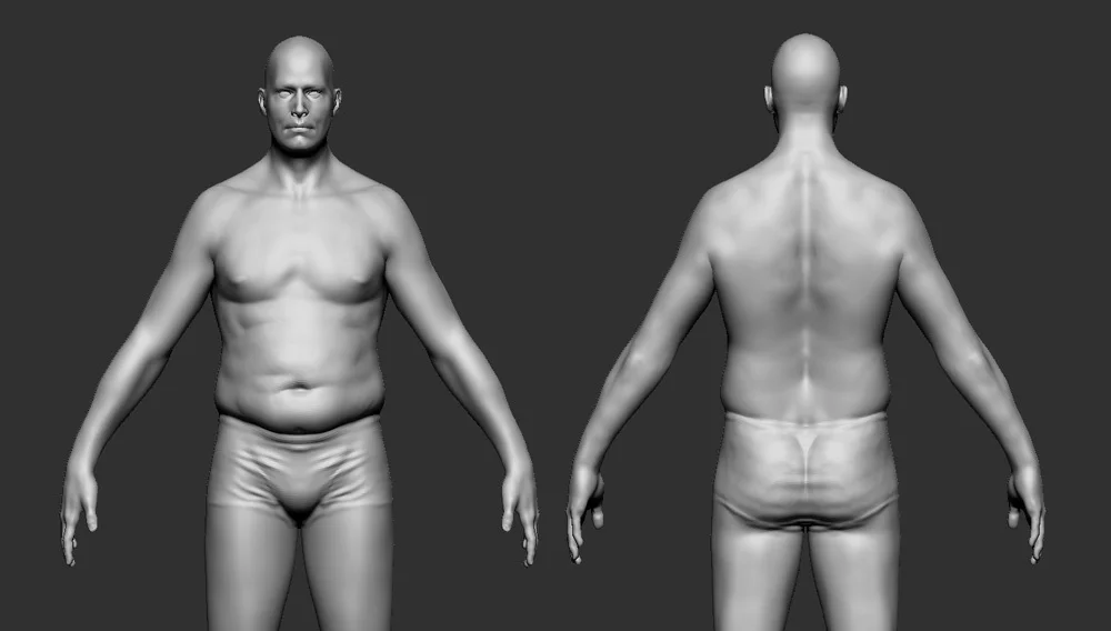 Male Body Basemesh screenshot 4