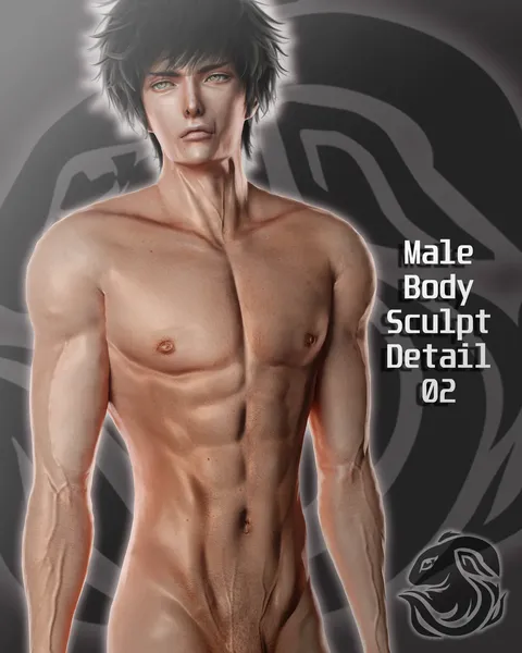 Male Sculpt Normal Map 02 - Blender textures & materials