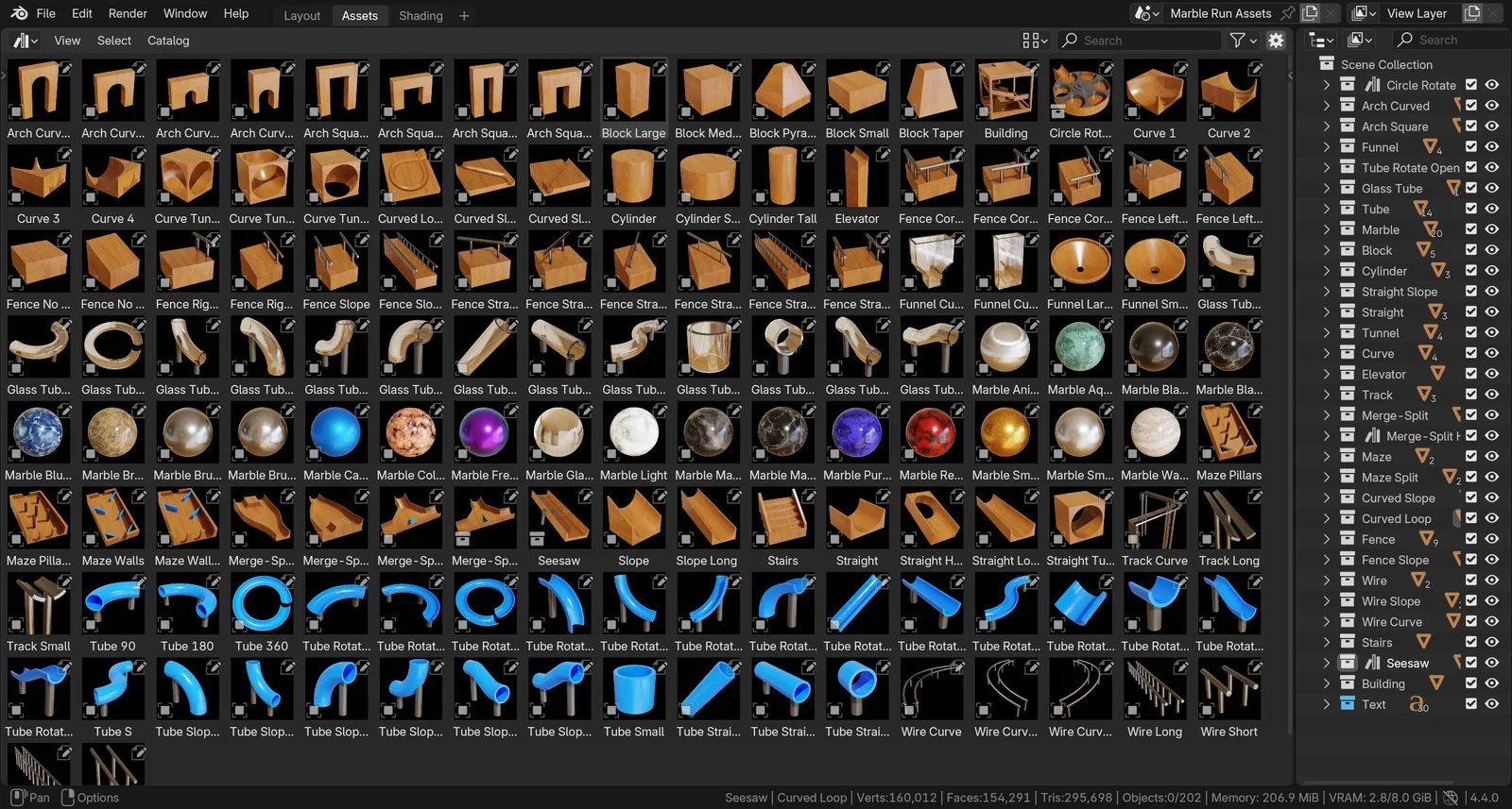 Marble Run Asset Pack screenshot 2