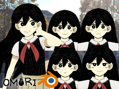 Mari (Omori) - Blender 3d models