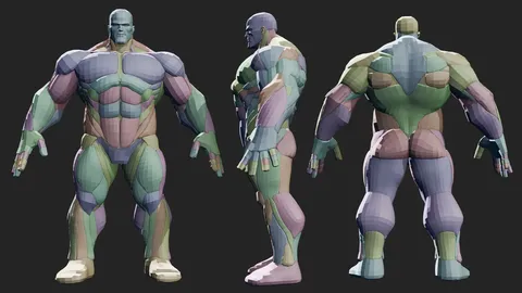 Marvel Rival Style Blockout - Blender 3d models