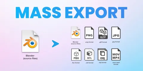 Mass Export - Blender addons