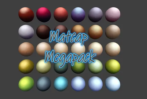 Matcap Megapack - Blender textures & materials