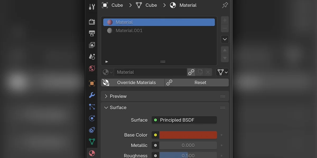 Material Override screenshot 2